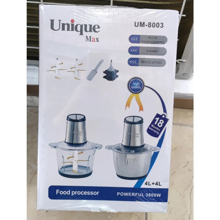 خردکن دوکاسه 4 لیتری یونیک مکس موتور مس مدل UMM803